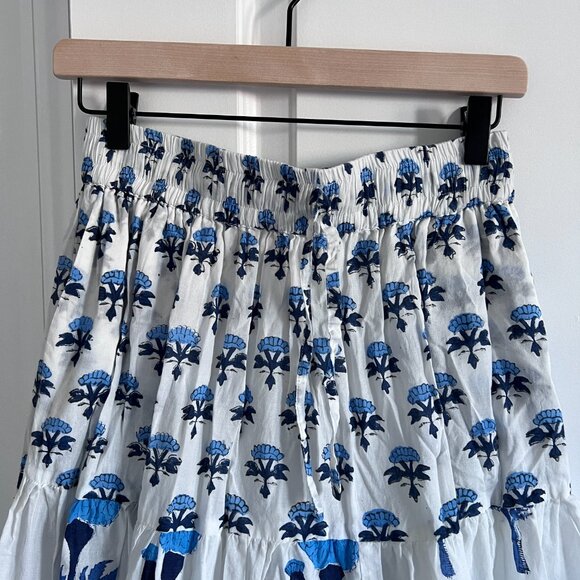 NWOT Mary Marshmellow Floral Printed Tiered Midi Skirt - Picture 3 of 6